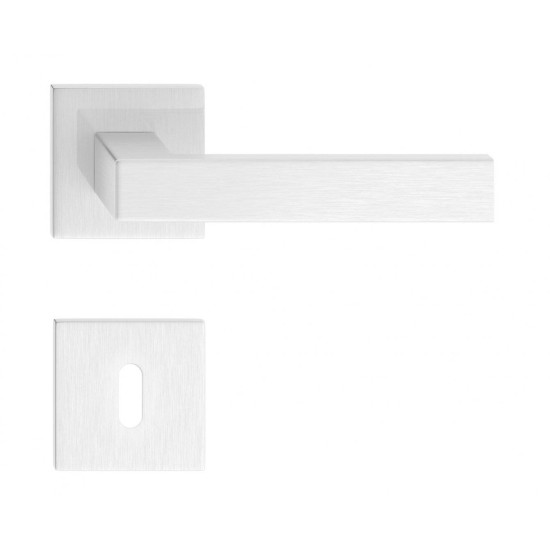 Manere usi QUBIK nichel lucios cu rozeta cheie