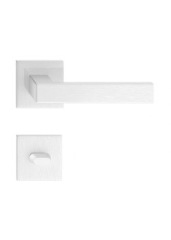 Manere usi QUBIK nichel lucios cu rozeta wc