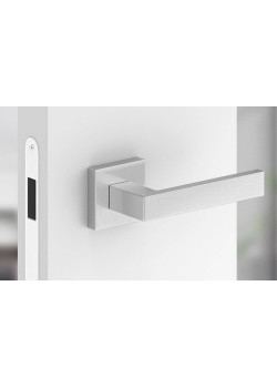 Manere usi QUBIK nichel lucios cu rozeta cheie