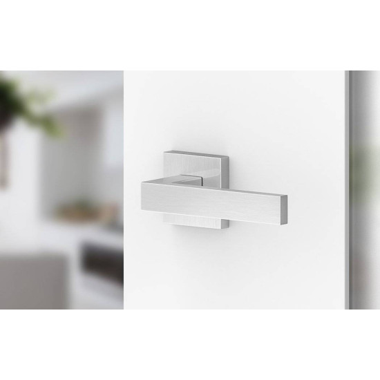 Manere usi QUBIK nichel lucios cu rozeta cheie