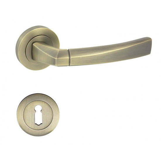 Manere usi RONDA bronz patinat cu rozeta cheie