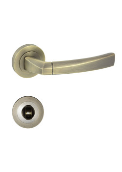 Manere usi RONDA bronz patinat cu rozeta wc Manere usi RONDA bronz patinat cu rozeta wc