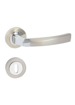 Manere usi RONDA R crom nichel cu rozeta cheie Manere usi RONDA R crom nichel cu rozeta cheie