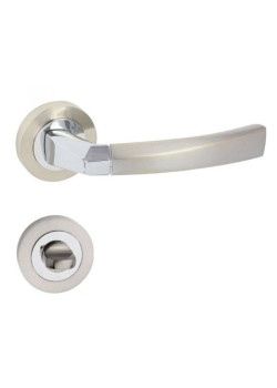 Manere usi RONDA R crom nichel cu rozeta wc Manere usi RONDA R crom nichel cu rozeta wc