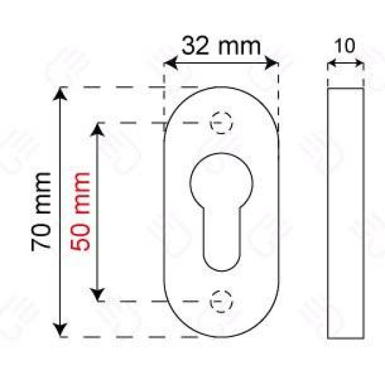 Manere usi Rondo (Jowisz) alb mat rozeta ovala yala