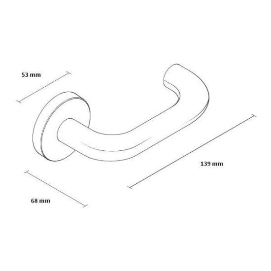 Manere usi Rondo (Jowisz) negru mat rozeta yala