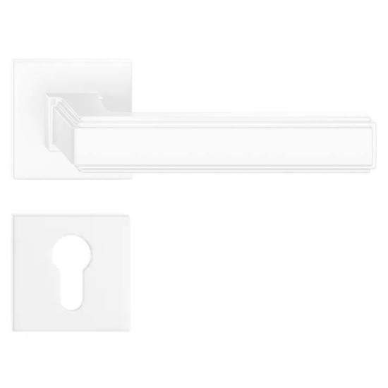 Manere usi ROYAL Q SLIM alb mat cu rozeta yala