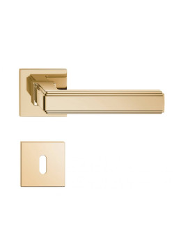 Manere usi ROYAL Q SLIM auriu lucios cu rozeta cheie