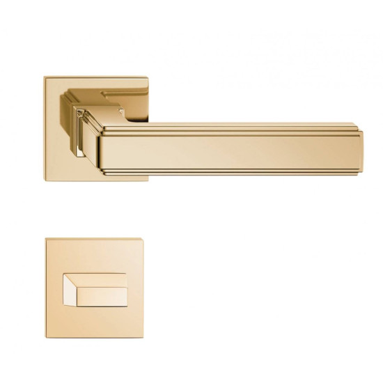 Manere usi ROYAL Q SLIM auriu lucios cu rozeta wc