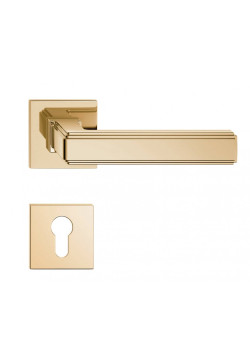 Manere usi ROYAL Q SLIM auriu lucios cu rozeta yala