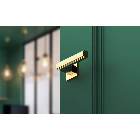 Manere usi ROYAL Q SLIM auriu lucios cu rozeta yala