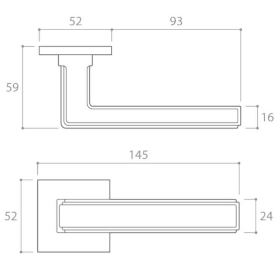 Manere usi ROYAL Q SLIM crom lucios