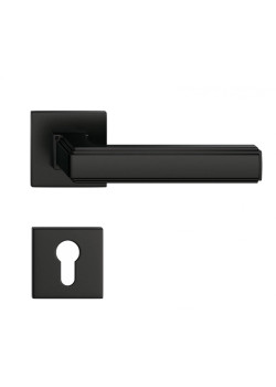 Manere usi ROYAL Q SLIM negru mat cu rozeta yala