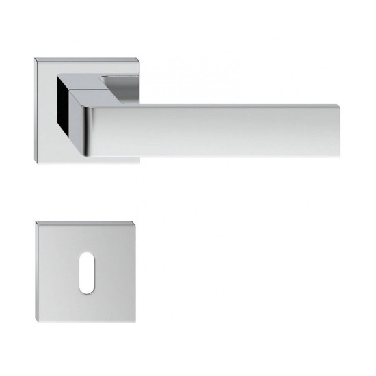 Manere usi RUMBA crom lucios cu rozeta cheie