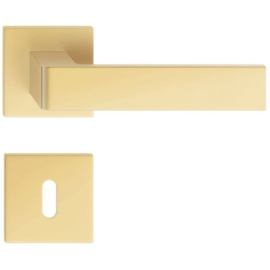 Manere usi RUMBA FIT auriu perlat mat cu rozeta cheie