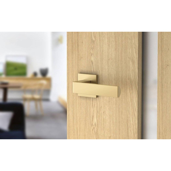 Manere usi RUMBA FIT auriu perlat mat cu rozeta cheie