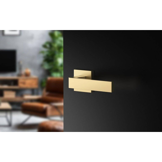 Manere usi RUMBA FIT auriu perlat mat cu rozeta cheie