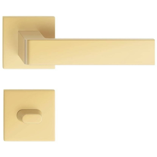 Manere usi RUMBA FIT auriu perlat mat cu rozeta wc