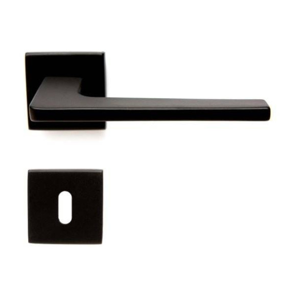 Manere usi Seven ( Seguro ) negru mat cu rozeta cheie