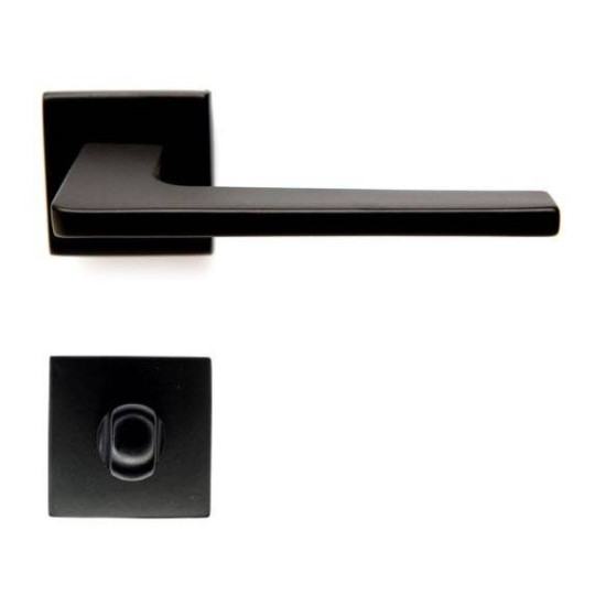 Manere usi Seven ( Seguro ) negru mat cu rozeta wc