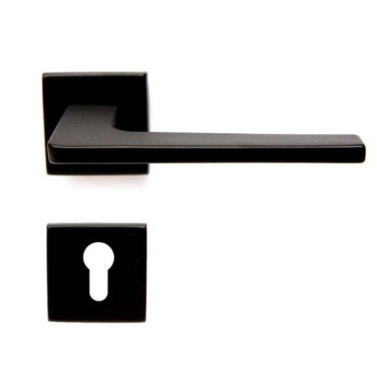 Manere usi Seven ( Seguro ) negru mat cu rozeta yala