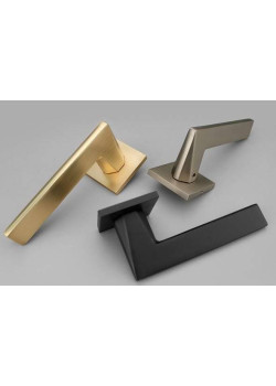 Manere usi STAR auriu satin rozeta cheie Manere usi STAR auriu satin rozeta cheie