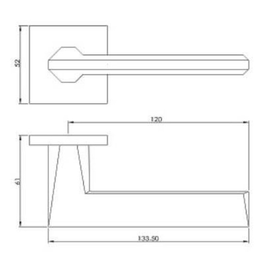 Manere usi STAR nichel satin rozeta yala
