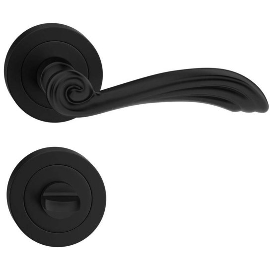 Manere Usi STELA ( ORION ) negru mat cu rozeta wc