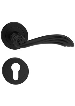 Manere Usi STELA ( ORION ) negru mat cu rozeta yala