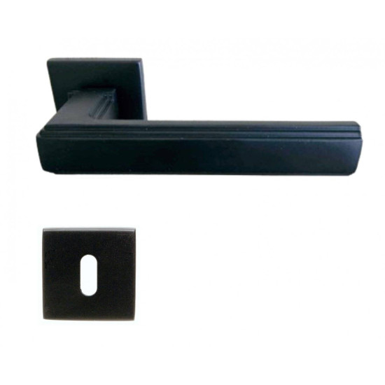 Manere usi St.Tropez negru mat cu rozeta cheie