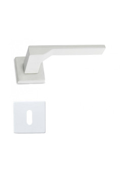 Manere usi TIFFANIS alb mat cu rozeta cheie