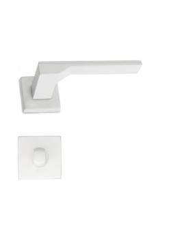 Manere usi TIFFANIS alb mat cu rozeta wc