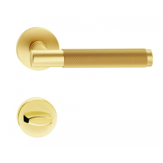 Manere usi TIME auriu satin cu rozeta wc