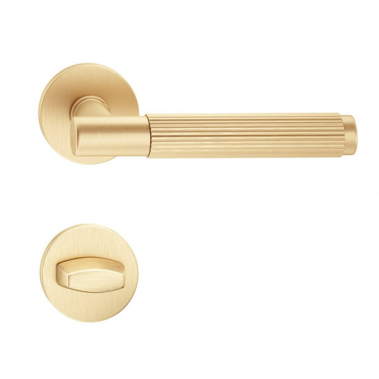 Manere usi TIME LINEAR cu rozeta wc auriu satin