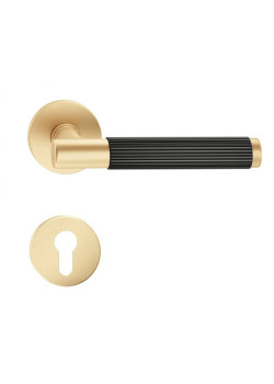 Manere usi TIME LINEAR cu rozeta yala auriu satin - negru