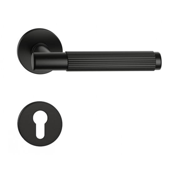 Manere usi TIME LINEAR negru cu rozeta yala