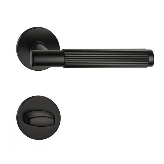 Manere usi TIME LINEAR negru cu rozeta wc