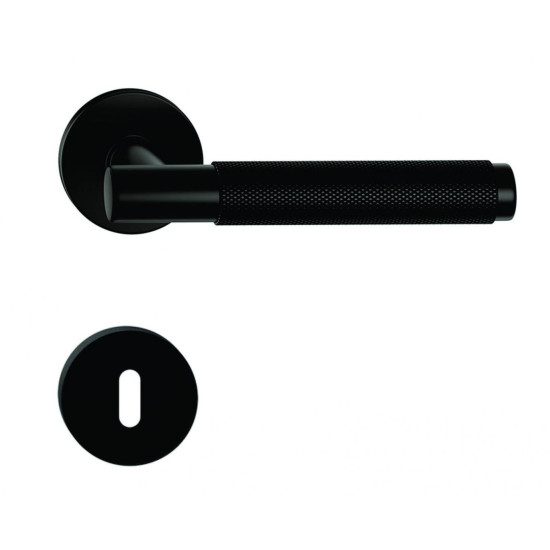 Manere usi TIME negru mat cu rozeta cheie