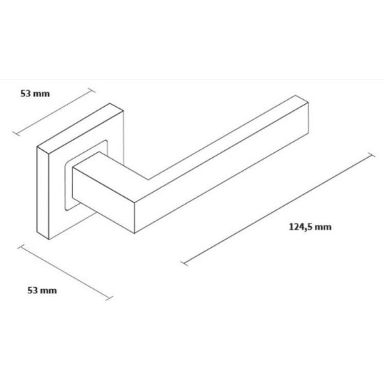 Manere usi TOPAZ inox cu rozeta wc