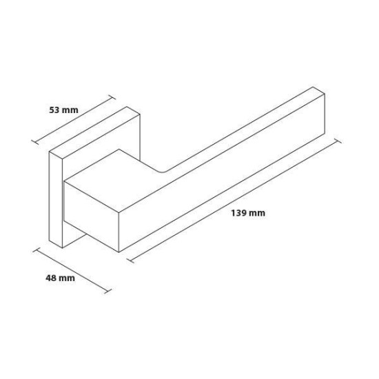 Manere usi TOTAL crom satin cu rozeta cheie
