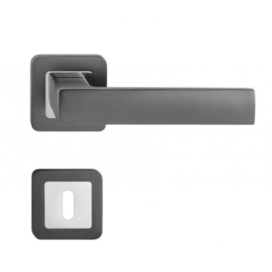 Manere usi TREND crom - grafit cu rozeta cheie