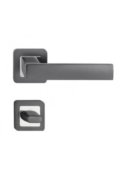 Manere usi TREND crom - grafit cu rozeta wc