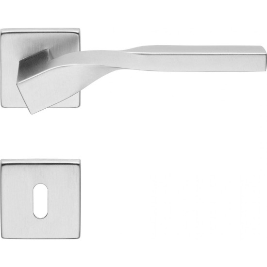 Manere usi TWIST crom satin cu rozeta cheie