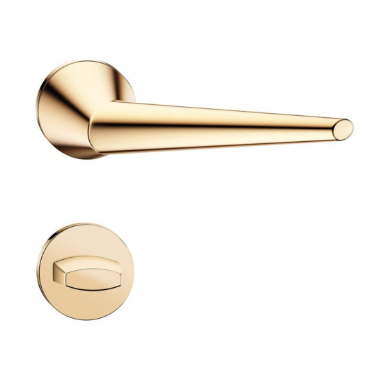 Manere usi Unica ( Cone ) slim auriu lucios cu rozeta wc