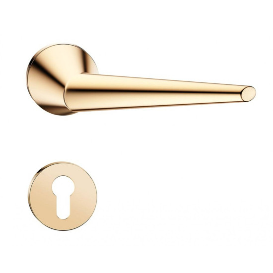 Manere usi Unica ( Cone ) slim auriu lucios cu rozeta yala