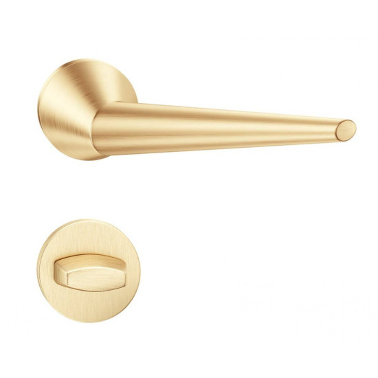 Manere usi Unica ( Cone ) slim auriu satin cu rozeta wc