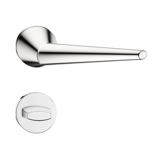 Manere usi Unica ( Cone ) slim crom lucios cu rozeta wc