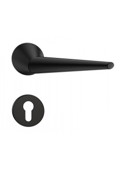 Manere usi Unica ( Cone ) slim negru cu rozeta yala