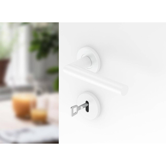 Manere usi UNO alb mat cu rozeta cheie