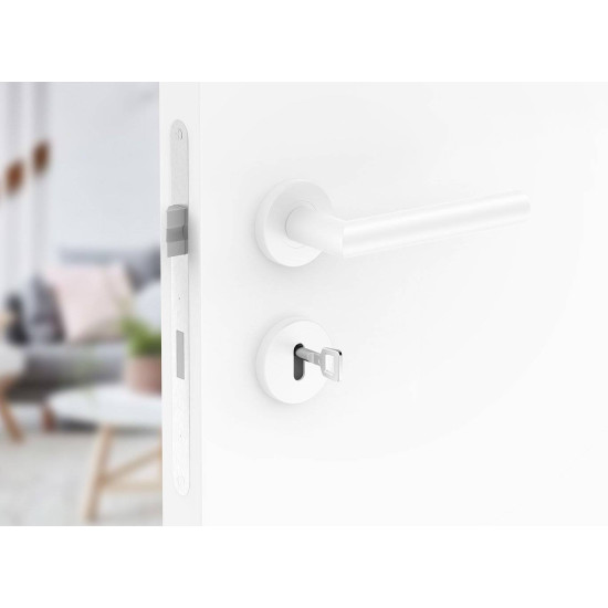 Manere usi UNO alb mat cu rozeta cheie